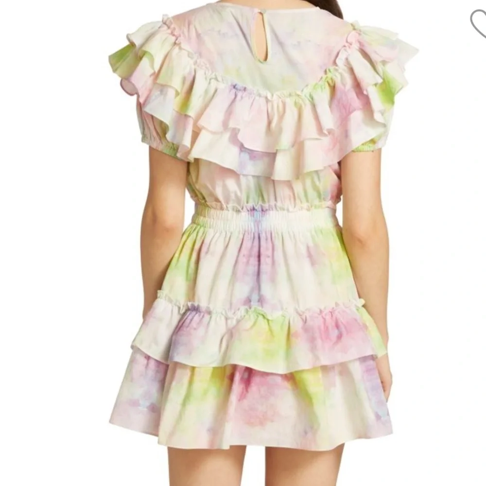 Stellah Watercolor Floral Ruffle cotton dress size S - Picture 2 of 8